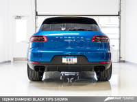 awe tuning 14-18 porsche macan touring edition exhaust system - diamond black 102mm tips 3015-43072