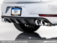awe tuning 14-18 porsche macan touring edition exhaust system - chrome silver 102mm tips 3015-42068