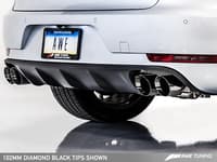 awe tuning 14-18 porsche macan touring edition exhaust system - diamond black 102mm tips 3015-43072