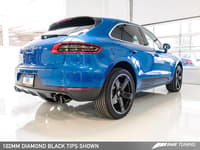 awe tuning 14-18 porsche macan touring edition exhaust system - diamond black 102mm tips 3015-43072