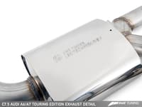 awe tuning 16-18 audi c7.5 a7 3.0t touring edition exhaust - quad outlet chrome silver tips 3015-42070