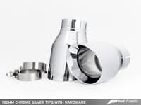 awe tuning 16-18 audi c7.5 a6 3.0t touring edition exhaust - quad outlet chrome silver tips 3015-42072