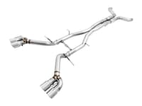 awe tuning 16-22 chevy camaro ss resonated cat-back exhaust -track edition (quad chrome silver tips) 3015-42090