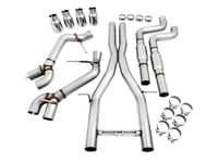 awe tuning 16-22 chevy camaro ss resonated cat-back exhaust -track edition (quad diamond black tips) 3015-43112
