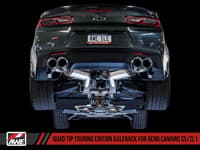 awe tuning 16-22 chevrolet camaro ss axle-back exhaust - touring edition (quad chrome silver tips) 3015-42093