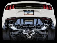 awe tuning 18-22 ford mustang gt (s550) cat-back exhaust - touring edition (quad diamond black tips) 3015-43106