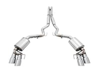 awe tuning 18-22 ford mustang gt (s550) cat-back exhaust - touring edition (quad chrome silver tips) 3015-42102