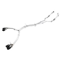 awe tuning 18-21 audi b9 s5 coupe 3.0t track exhaust (resonated for perf. dp) 90mm - diamond blk tips 3015-43124