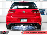awe tuning 15-17 volkswagen golf r mk7 switchpath exhaust w/diamond black tips 102mm 3025-43068