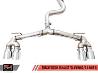 awe tuning 15-17 mk7 golf r track edition exhaust w/chrome silver tips 102mm 3015-42134