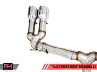 awe tuning 15-20 audi 8v s3 track edition exhaust w/chrome silver tips 102mm 3015-42142