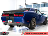 awe tuning 17-22 challenger 5.7l touring edition exhaust - non-resonated - chrome silver quad tips 3020-42076