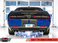 awe tuning 17-22 challenger 5.7l touring edition exhaust - non-resonated - chrome silver quad tips 3020-42076