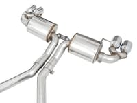 awe tuning 19-22 bmw m340i (g20) non-resonated touring edition exhaust - quad chrome silver tips 3015-42148