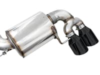 awe tuning 19-22 bmw m340i (g20) non-resonated touring edition exhaust - quad diamond black tips 3015-43156