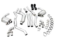 awe tuning 19-22 bmw m340i (g20) resonated touring edition exhaust - quad diamond black tips 3015-43158