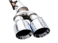 awe tuning 19-22 4th gen gm 1500 5.3l 0fg catback split rear exit (w/ bumper cutouts) - quad chrome tips 3015-42201