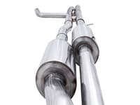 awe tuning 19-22 4th gen gm 1500 6.2l 0fg catback split rear exit (w/ bumper cutouts) - quad diamond tips 3015-43204