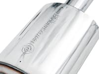 awe tuning 19-22 4th gen gm 1500 6.2l 0fg catback split rear exit (w/ bumper cutouts) - quad chrome tips 3015-42203