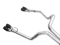 awe tuning 19-22 4th gen gm 1500 6.2l 0fg catback split rear exit (w/ bumper cutouts) - quad diamond tips 3015-43204