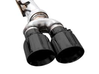 awe tuning 19-22 4th gen gm 1500 6.2l 0fg catback split rear exit (w/ bumper cutouts) - quad diamond tips 3015-43204