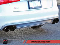 awe tuning 12-18 audi c7 / c7.5 s6 4.0t touring edition exhaust - diamond black tips 3015-43010