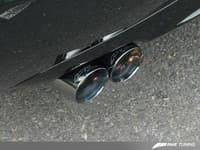 awe tuning 06-08 audi b7 s4 touring edition exhaust - polished silver tips 3015-42014