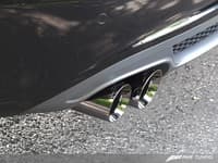 awe tuning 09-16 audi b8 a4 touring edition exhaust - quad tip polished silver tips 3015-42018