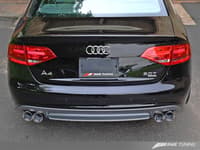 awe tuning 09-16 audi b8 a4 touring edition exhaust - quad tip polished silver tips 3015-42018