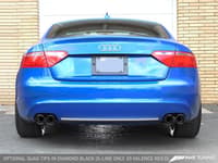 awe tuning 09-17 audi b8 a5 2.0t touring edition exhaust - quad outlet diamond black tips 3015-43024