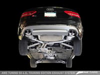 awe tuning 08-12 audi b8 s5 4.2l touring edition exhaust system - polished silver tips 3015-43028