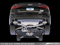 awe tuning 16-18 audi c7.5 a7 3.0t touring edition exhaust - quad outlet diamond black tips 3015-43074