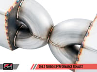 awe tuning porsche 991.2 turbo performance exhaust and high-flow cat sections - for oe tips 3015-41002