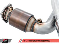 awe tuning porsche 991.2 turbo performance exhaust and high-flow cat sections - for oe tips 3015-41002