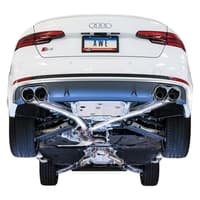awe tuning 18-21 audi b9 s4 3.0t touring exhaust (resonated for perf. dp) 102mm - diamond blk tips 3015-43122
