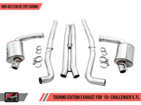 awe tuning 17-22 dodge challenger 5.7l touring edition exhaust - non-resonated - stock tips 3020-11030