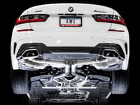 awe tuning 19-22 bmw m340i (g20) track edition exhaust (use oe tips) 3020-11032