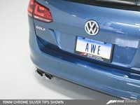awe tuning 15-17 vw mk7 golf sportwagen track edition exhaust w/diamond black tips (90mm) 3020-23020