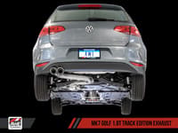 awe tuning 15-17 vw mk7 golf 1.8t track edition exhaust w/diamond black tips (90mm) 3020-23022