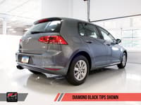 awe tuning 15-17 vw mk7 golf 1.8t track edition exhaust w/diamond black tips (90mm) 3020-23022