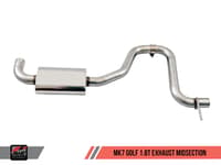 awe tuning 15-17 vw mk7 golf 1.8t track edition exhaust w/chrome silver tips (90mm) 3020-22020