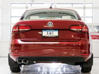 awe tuning 16-18 volkswagen jetta mk6 1.4t touring edition exhaust - chrome silver tips 3015-22064