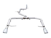awe tuning 19-21 volkswagen jetta gli mk7 - non-resonated - track edition exhaust - chrome silver tips (fits oem dp) 3020-22034
