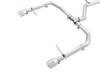awe tuning 19-21 volkswagen jetta gli mk7 - non-resonated - track edition exhaust - chrome silver tips (fits oem dp) 3020-22034