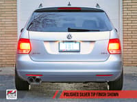 awe tuning 05-14 vw mk5 jetta mk6 sportwagen 2.5l track edition exhaust - polished silver tips 3020-22024