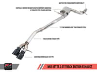 awe tuning 06-10 vw mk5 jetta 2.0t - gli track edition exhaust - polished silver tips 3020-22030