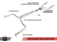 awe tuning 16-18 mercedes-benz w205 c450 amg / c400 / c43 track edition exhaust 3020-31016