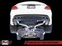 awe tuning 15-18 mercedes-benz w205 amg c63/s sedan track edition exhaust system (no tips) 3020-31014