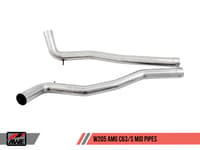 awe tuning 15-18 mercedes-benz w205 amg c63/s sedan track edition exhaust system (no tips) 3020-31014