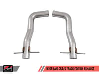 awe tuning 15-18 mercedes-benz w205 amg c63/s sedan track edition exhaust system (no tips) 3020-31014